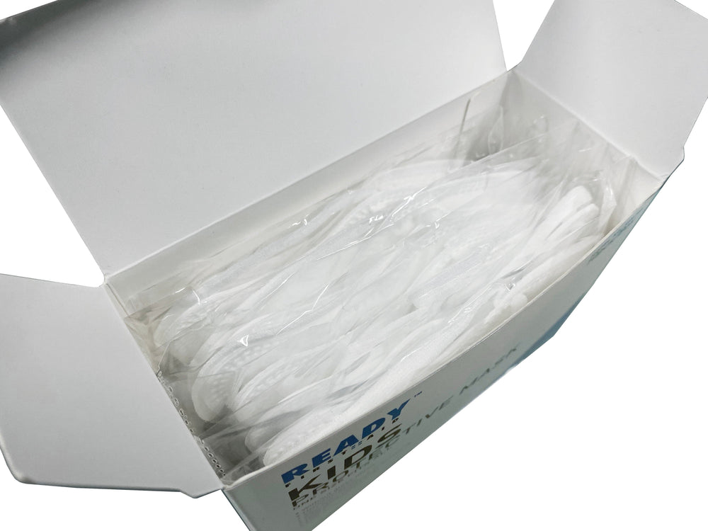 Box of Kids KN95 mask opened from the top