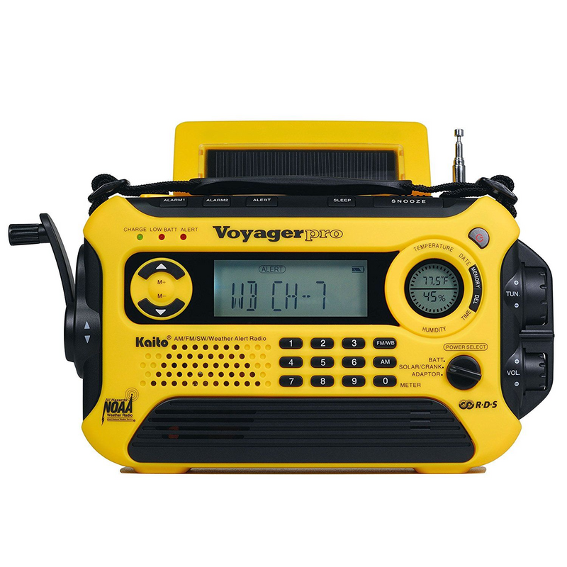 Kaito Voyager Pro KA600 Digital Solar/Dynamo AM/FM/LW/SW & NOAA Weather Emergency Radio with Alert & RDS