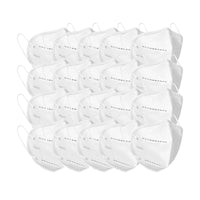 20 KN95 mask aligned in 4 rows