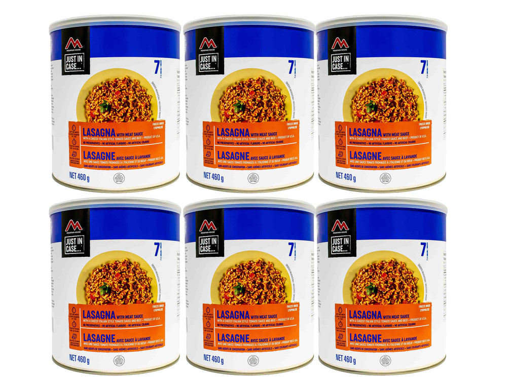 6 Cans  of Mountain House Lasagna