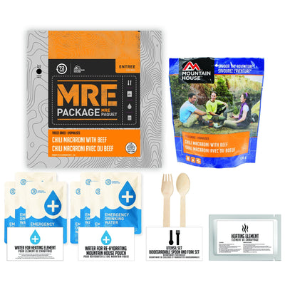 72 HOURS MRE Package Mountain House Chili Mac with Beef Pouch - Emergency Food Pack