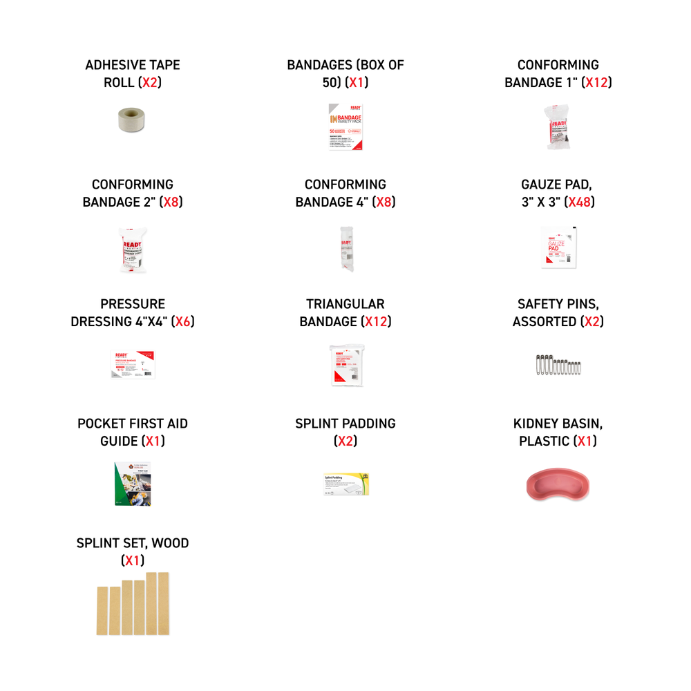 Ontario Section 10 First Aid Kit (16-199 Employees) Content List