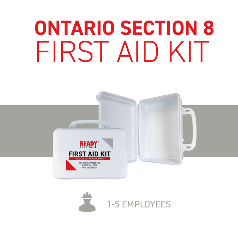 Ontario Section 8 First Aid Kit (1-5 Employees) with Plastic Box Requirements