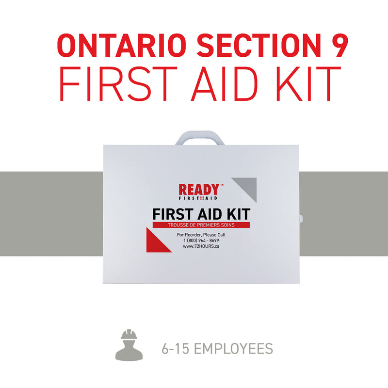 Ontario Section 9 First Aid Kit (6-15 Employees) with Metal Cabinet Requirements