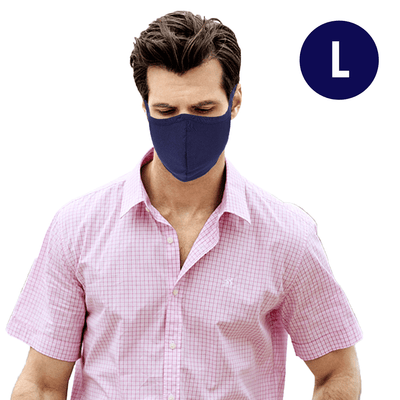 Reusable Face Mask, 3-Layer, Navy Blue - Ready First Aid