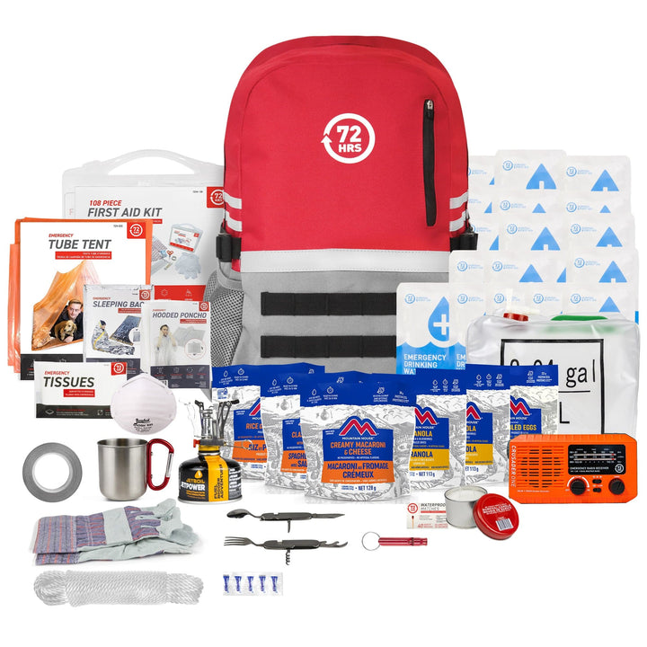 72HRS Real Meal Emergency Survival Kit - 1 Person, Red