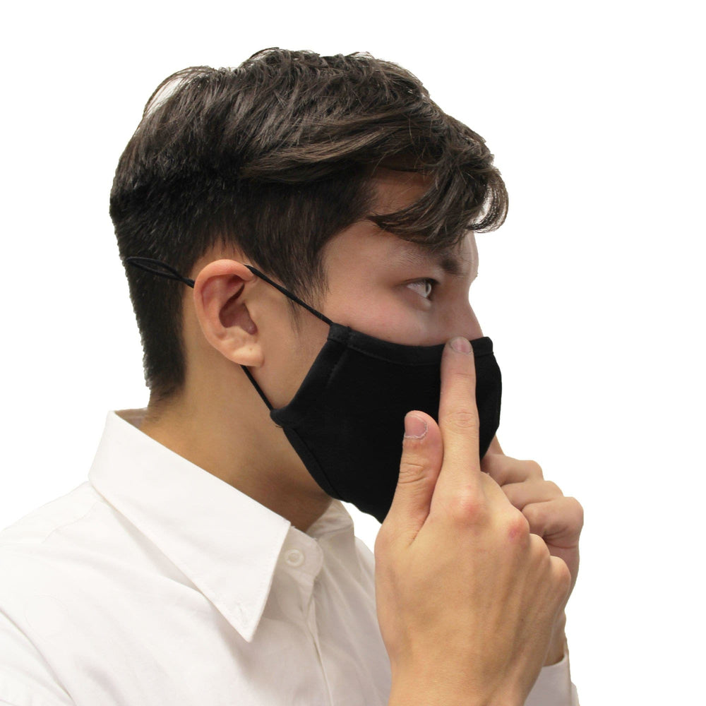 Reusable Face Mask, 3-Layer, Black, V2, Pack of 3 - Ready First Aid