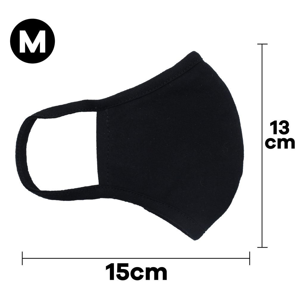 Reusable Face Mask, 3-Layer, Black - Ready First Aid
