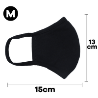 Reusable Face Mask, 3-Layer, Black - Ready First Aid