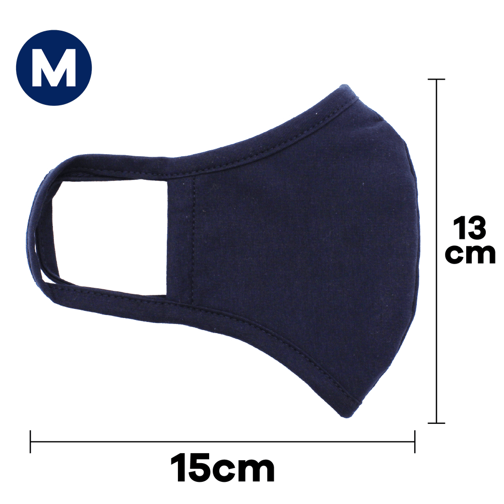 Reusable Face Mask, 3-Layer, Navy Blue - Ready First Aid