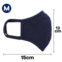 Reusable Face Mask, 3-Layer, Navy Blue - Ready First Aid