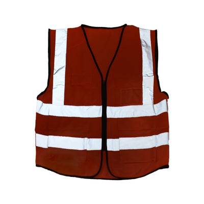 Reflective safety vest with reflective strips illuminated front