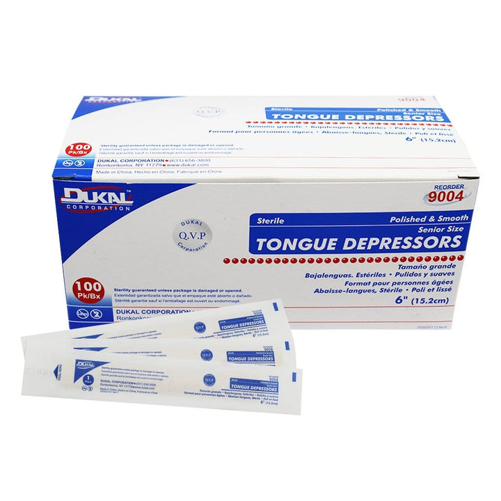 Tongue Depressor, wood, 15.2cm - Dukal (Box of 100)
