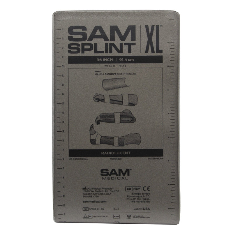 Splint, XL, 36" x 5.5", Folded - SAM Medical
