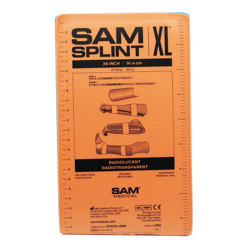 Splint, XL, 36" x 5.5", Folded - SAM Medical