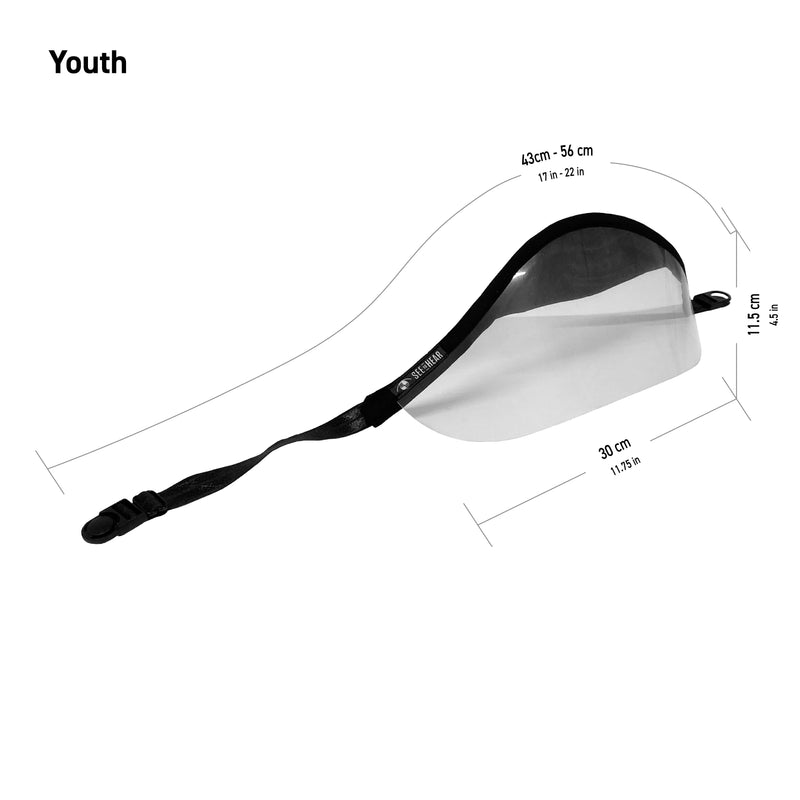 See To Hear Face Shield Youth size with measurements