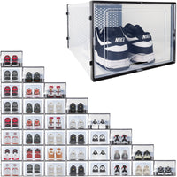 Ollie Soft Stackable Shoe Box Organizer, Black