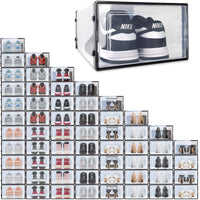 Ollie Soft Stackable Shoe Box Organizer, Black