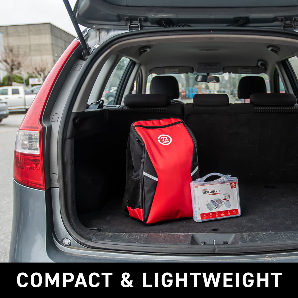 72HRS Essential Backpack Car Kit compact and lightweight