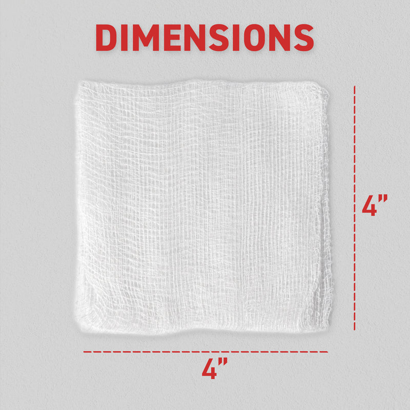 Gauze Pad, 3" x 3", 12-ply, Sterile - Ready First Aid Dimensions