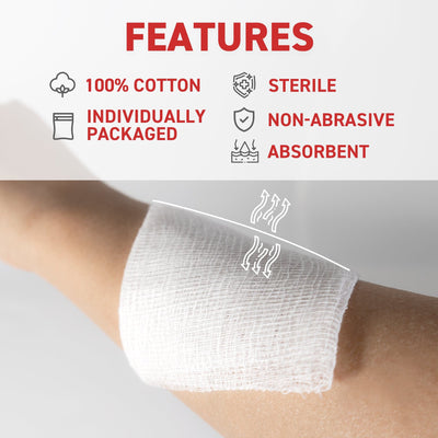 Gauze Pad, 2" x 3", 12-ply, Sterile - Ready First Aid Features
