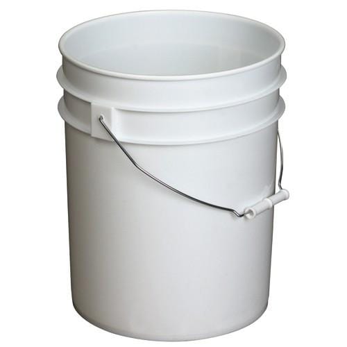 6 Gallon Buckets with Handle - Food Grade, White