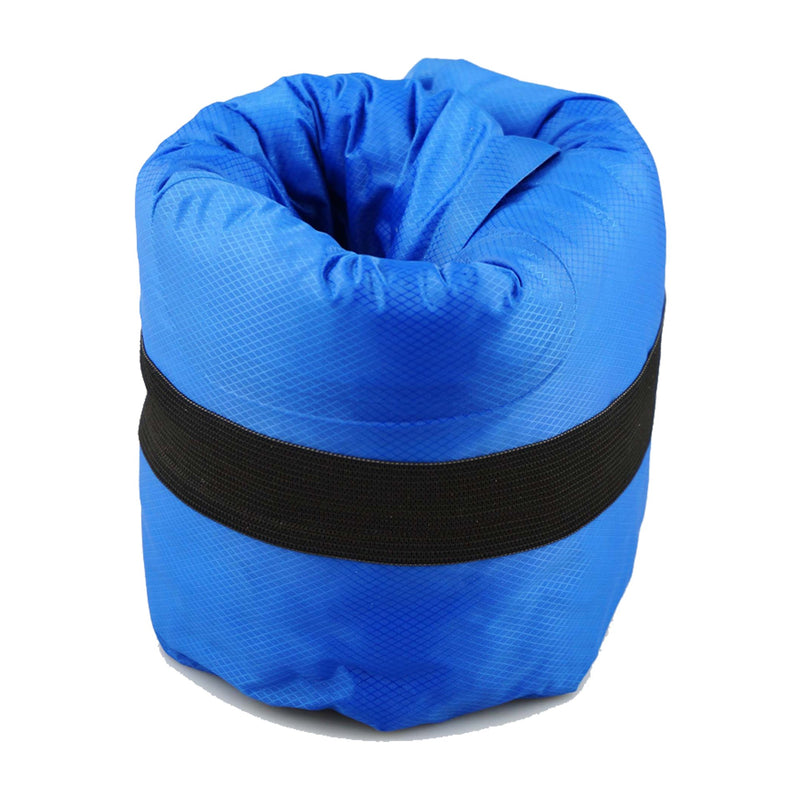 Inflatable Travel Pillow deflated and rolled