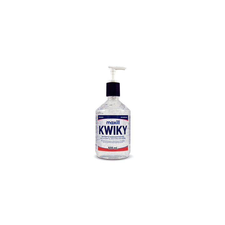 KWIKY Antiseptic Hand Sanitizer Gel, 500 ml (with Pump) - maxill