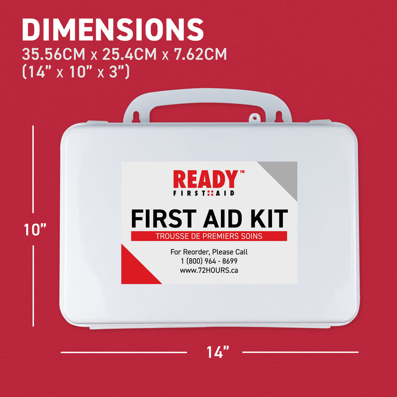 WorkSafeBC BC Level 1 First Aid Kit with Plastic Box Dimensions
