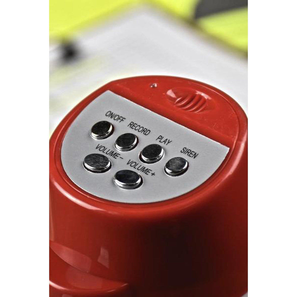 megaphone siren showing buttons
