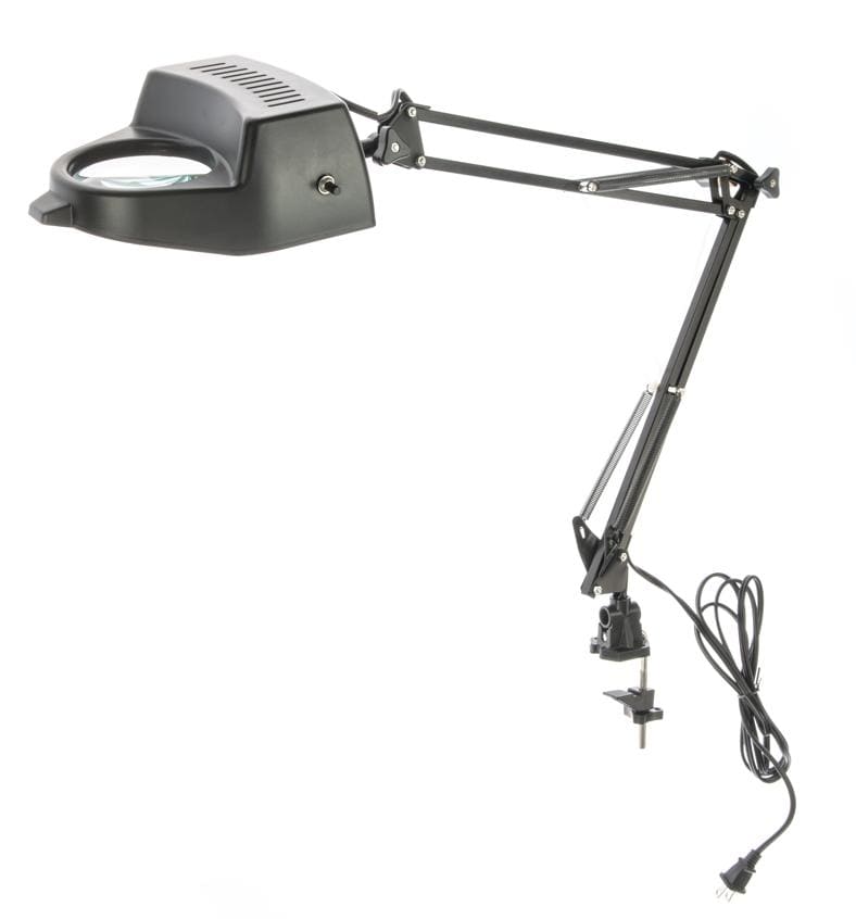 Magnifying Lamp with Clamp Black (2x-Swing Arm)