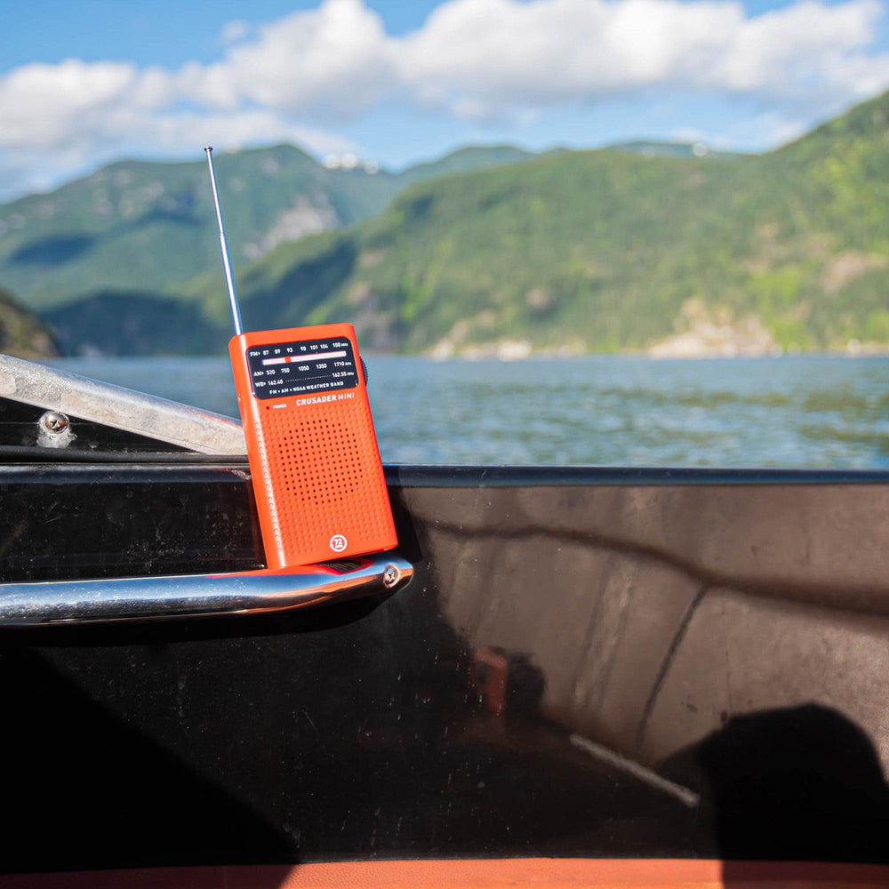crusader mini red on boat
