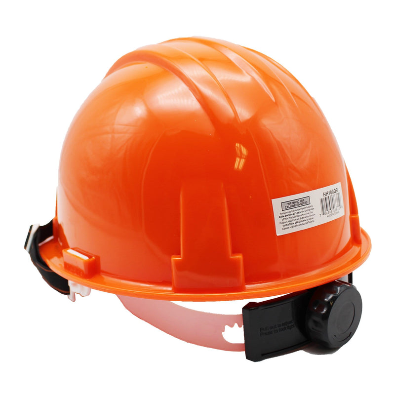 Orange Emergency Hard Hat back view