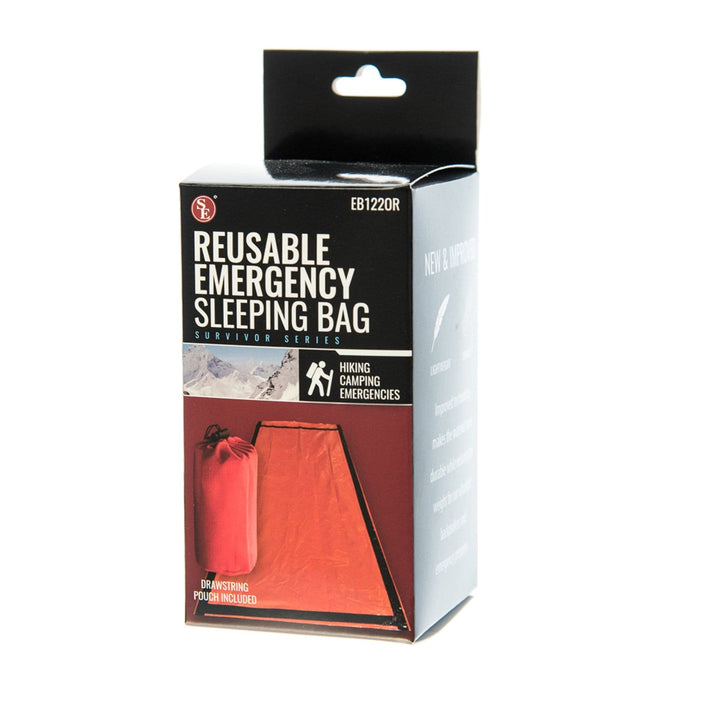 Orange Emergency Aluminized PE Heavy Duty Mylar Sleeping Bag box