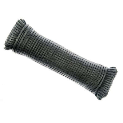 Paracord (Solid Black) - 4mm, 7 Strand Cord, 550 pound Pull Strength