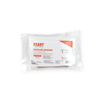 Pressure Bandage w/Elastic Ties 11.4cm x 14.3cm (4.5 inches x 6 inches) - Ready First Aid