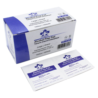 PRO-MEDIX Alcohol Pads, Large (100/box)