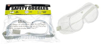 Safety Goggles, Adjustable Elastic Headband, Built-in Vents inside and outside of packaging