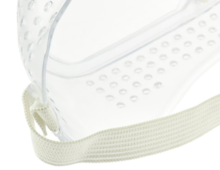 Safety Goggles, Adjustable Elastic Headband, Built-in Vents zoomed in on vents