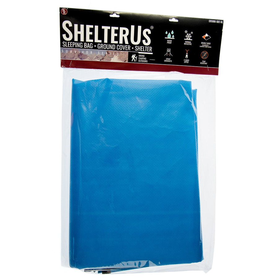 Heavy Duty Multi-Function Emergency Sleeping Bag, Waterproof, 116"x 85", Blue Color (Two Person)