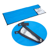 Heavy Duty Multi-Function Emergency Sleeping Bag zoomed in on zipper