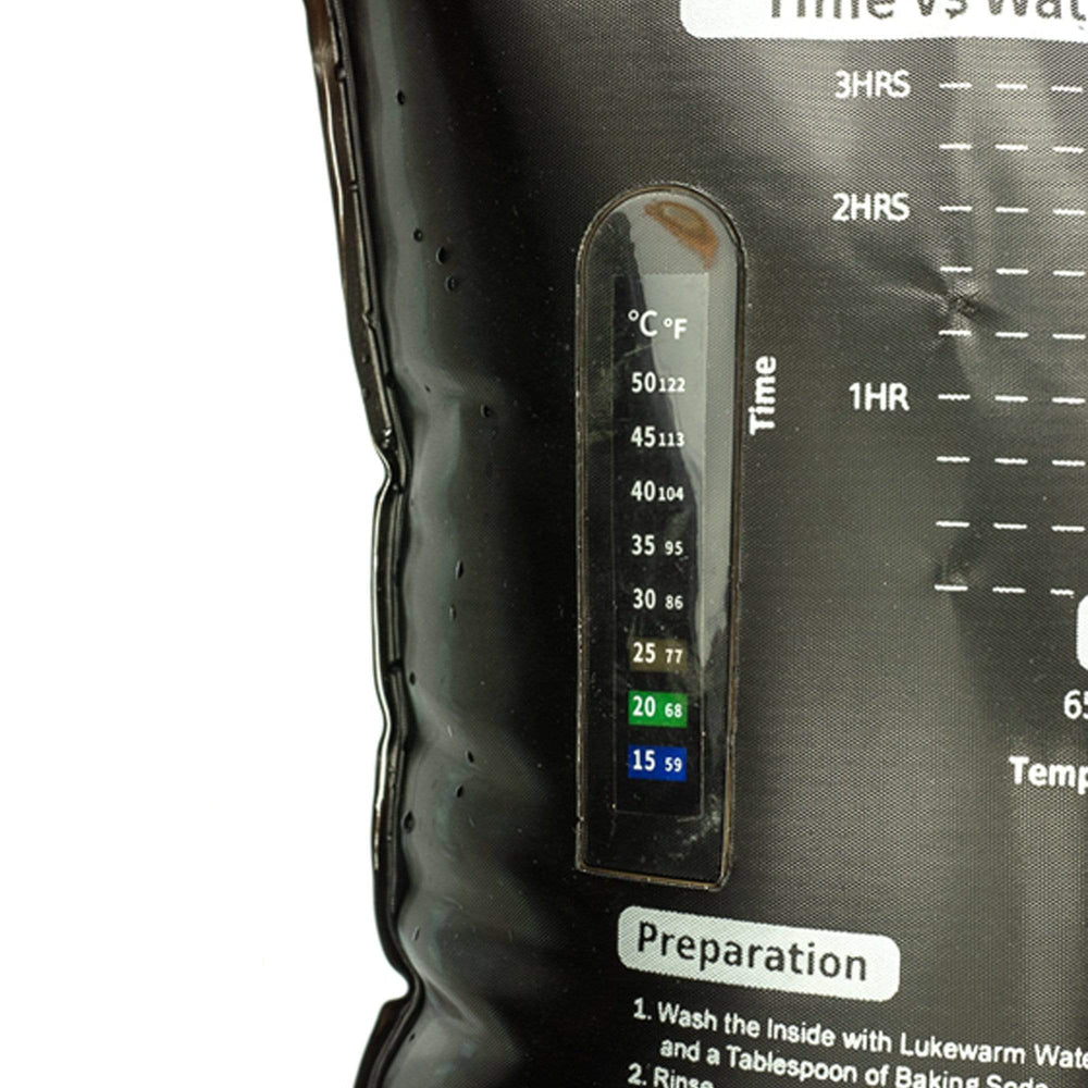 5 Gallon Solar Shower temperature bar