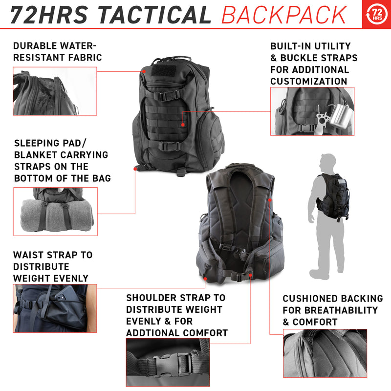 72HRS Tactical Backpack features