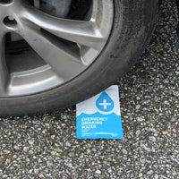 72HRS water pouch driven over by car